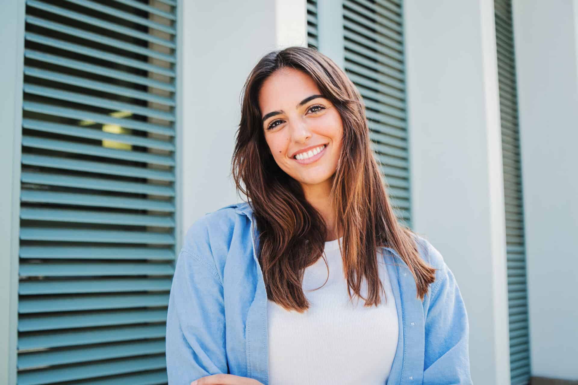 woman with perfect smile